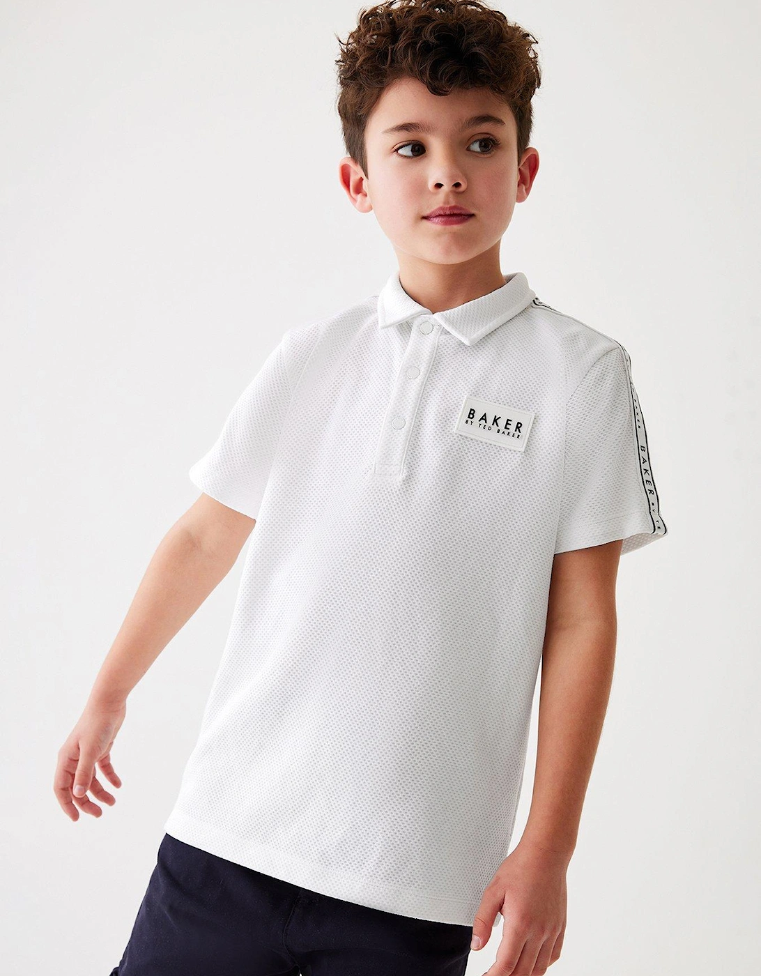BAKER BY TEXTURED POLO SHIRT - White, 2 of 1