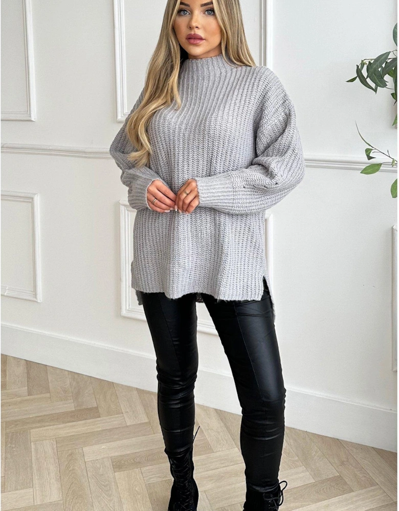 Knitted Jumper - Grey
