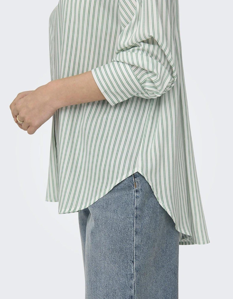 Oversized Stripe Shirt - Green