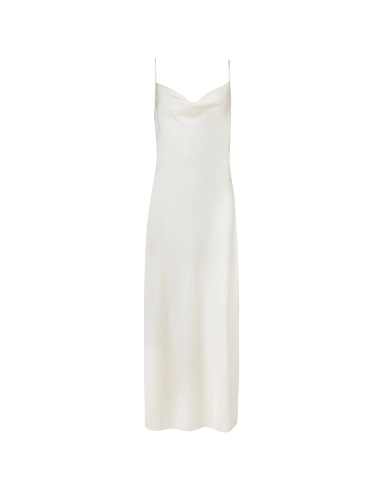 Hadley Cowl Neck Midi Slip Dress - White