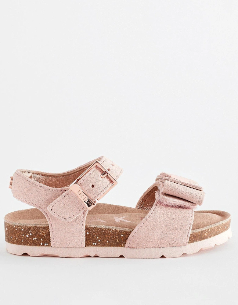 Girls Bow Footbed Sandal - Pink