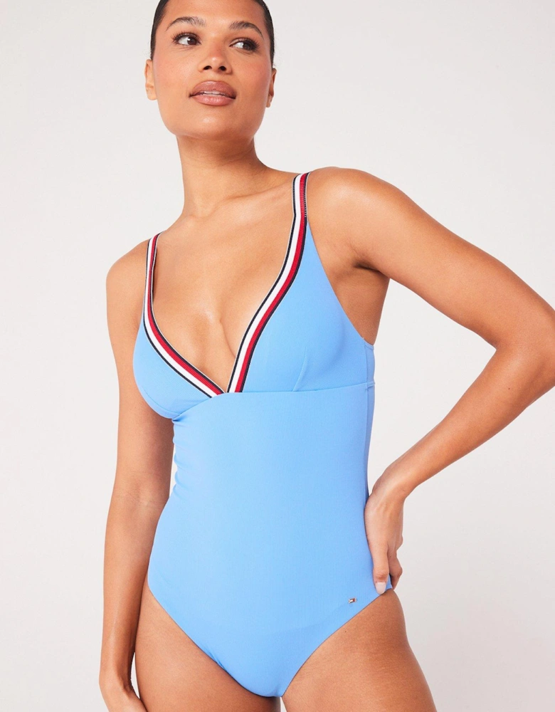Global Stripe Swimsuit - Blue
