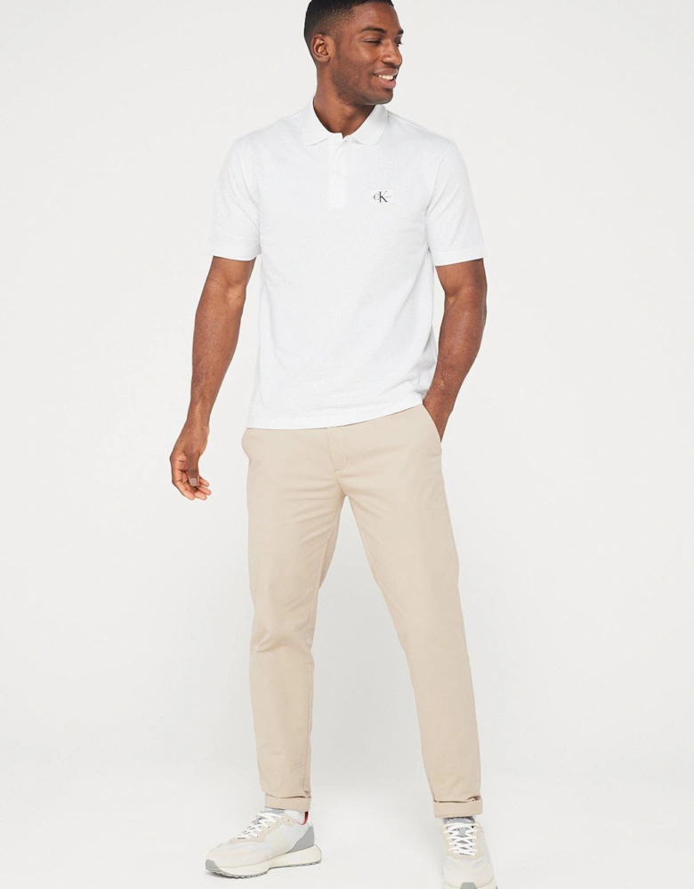 Texture Polo Shirt - White