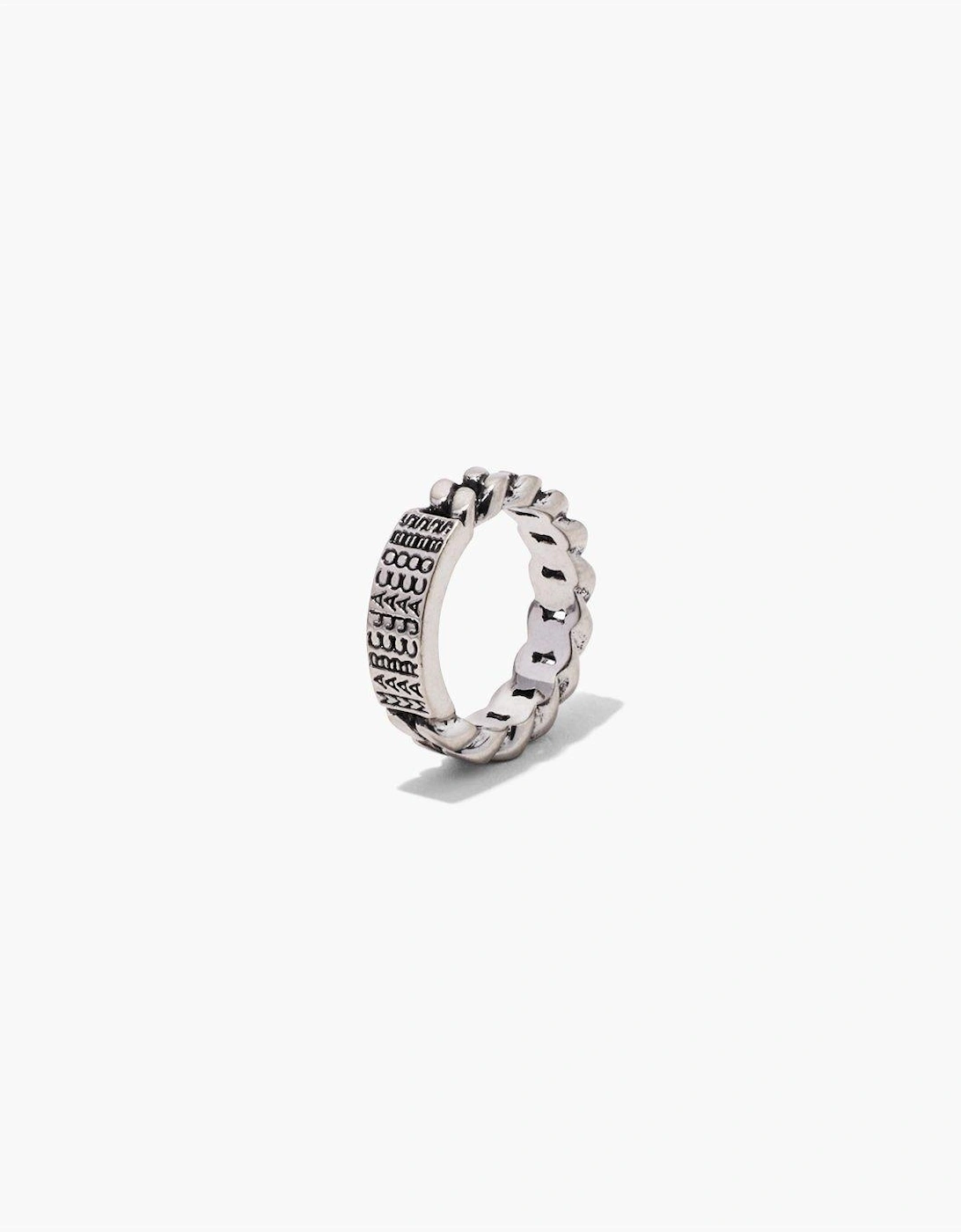 Id Chain Ring - Silver