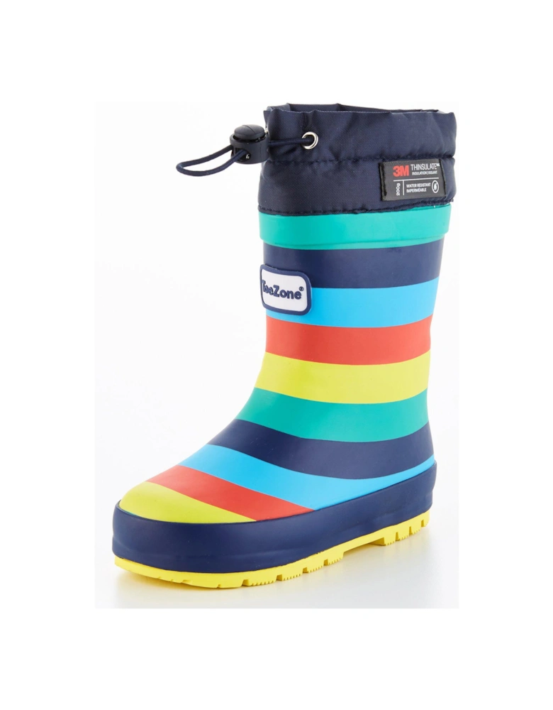 ToeZone Younger Boys Thinsulate™ Insulation Stripe Wellies - Multi