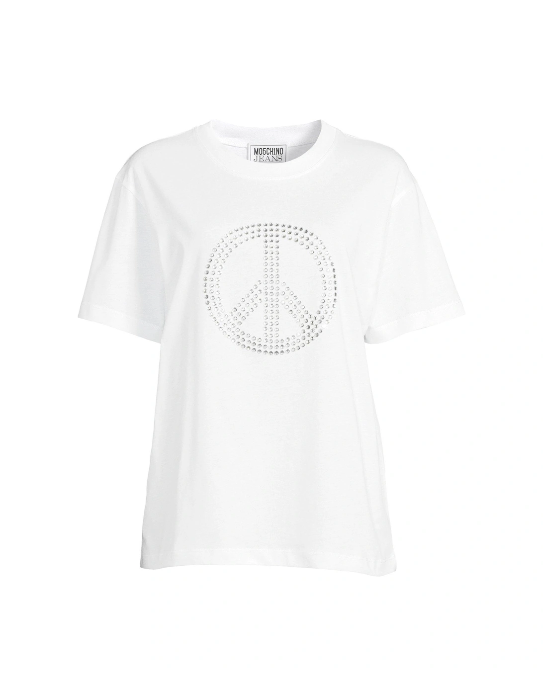 Crystal Peace Sign T-shirt - White