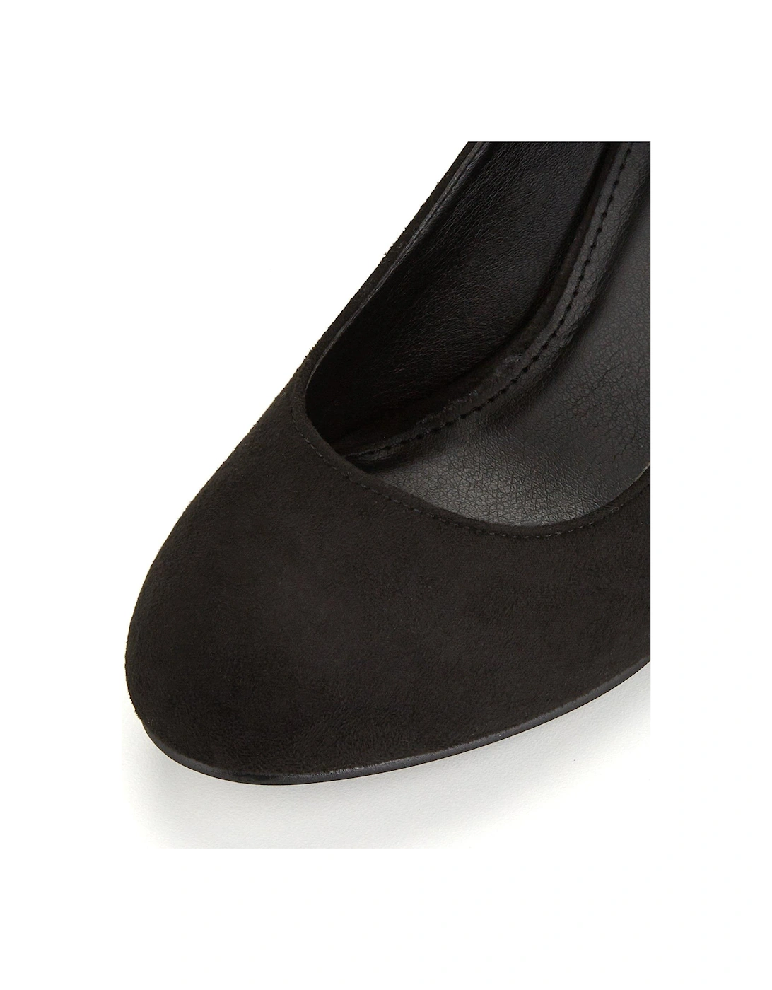 Extra Wide Fit Court Shoe - Black