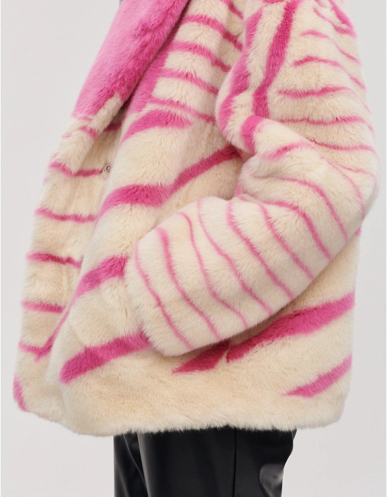 Rita Coat Bubblegum Pink Stripe - Pink Stripe