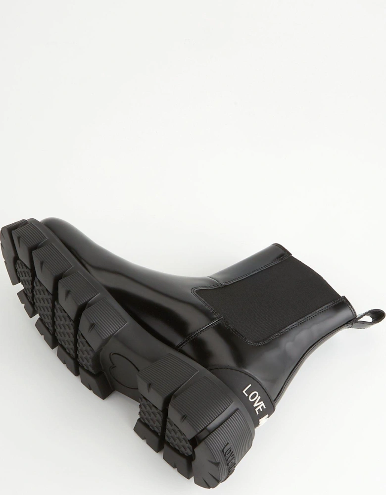 Platform Chunky Ankle Boots - Black