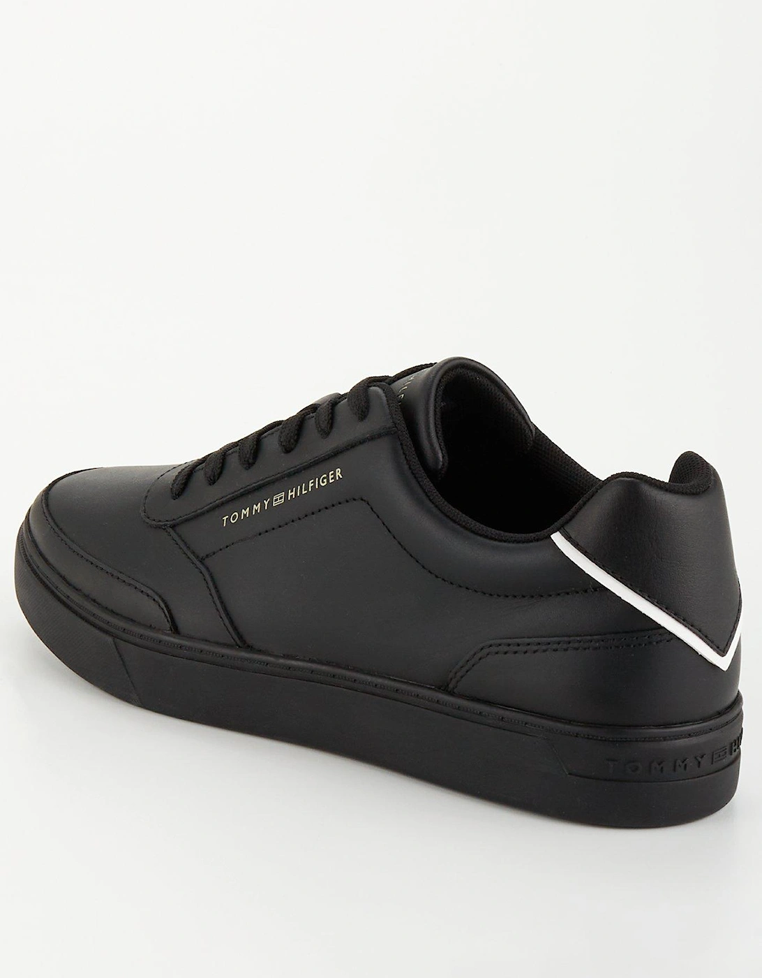 Elevated Classic Leather Trainer - Black