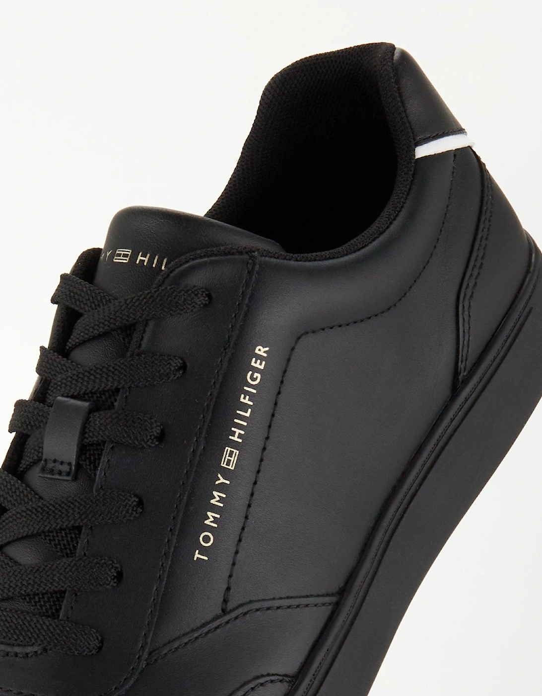 Elevated Classic Leather Trainer - Black