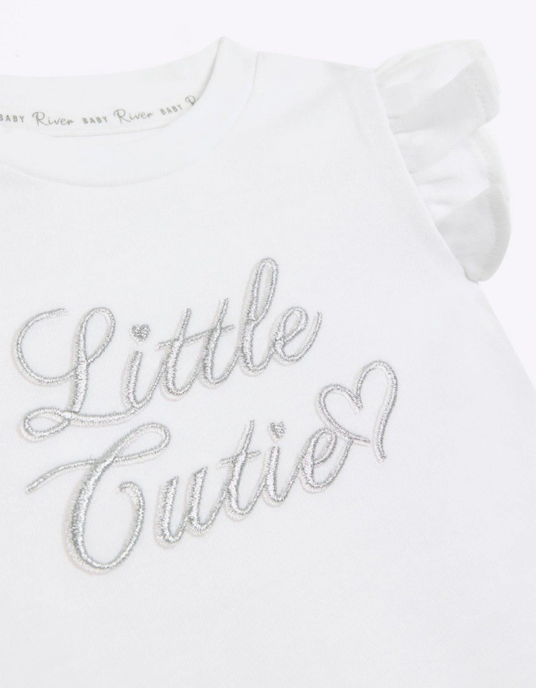 Baby Girls 'Little Cutie' Turban 3 Piece Set - Pink
