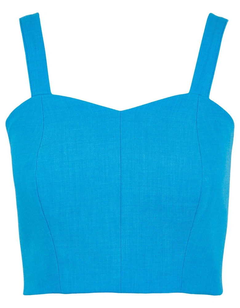 Sweetheart Neck Strappy Top - Blue