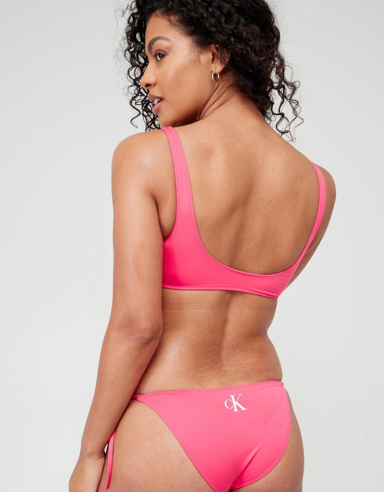 Monogram String Side Bikini Brief - Pink