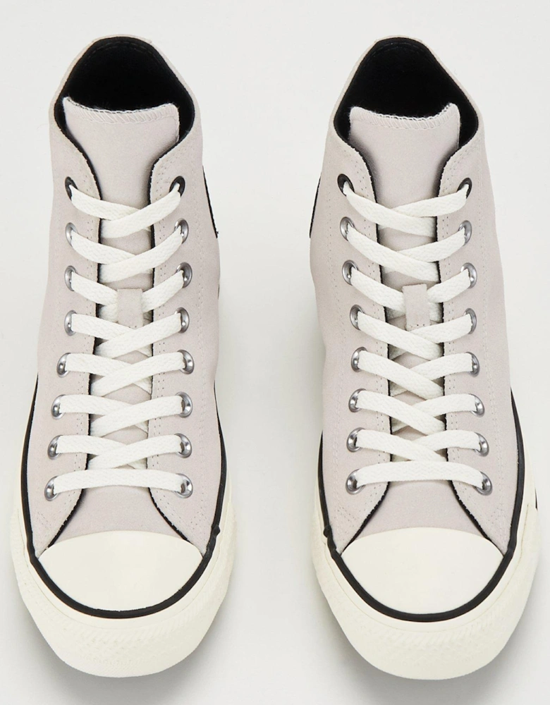 Chuck Taylor All Star Suede Hi-Tops  - Light Grey