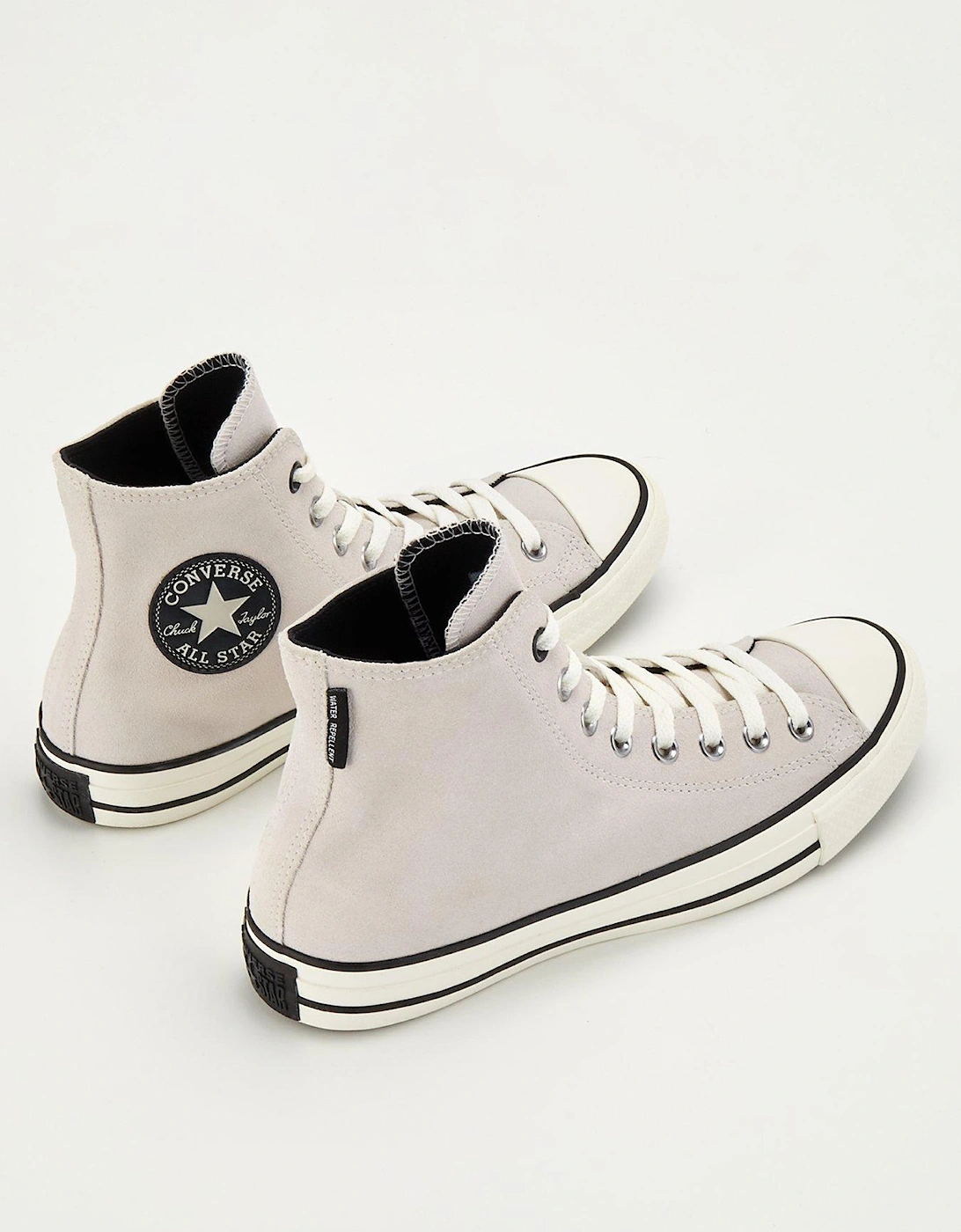 Chuck Taylor All Star Suede Hi-Tops  - Light Grey