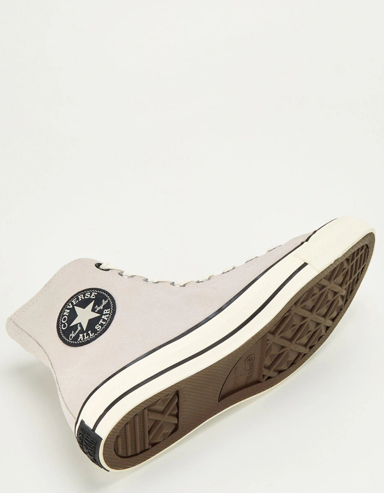 Chuck Taylor All Star Suede Hi-Tops  - Light Grey