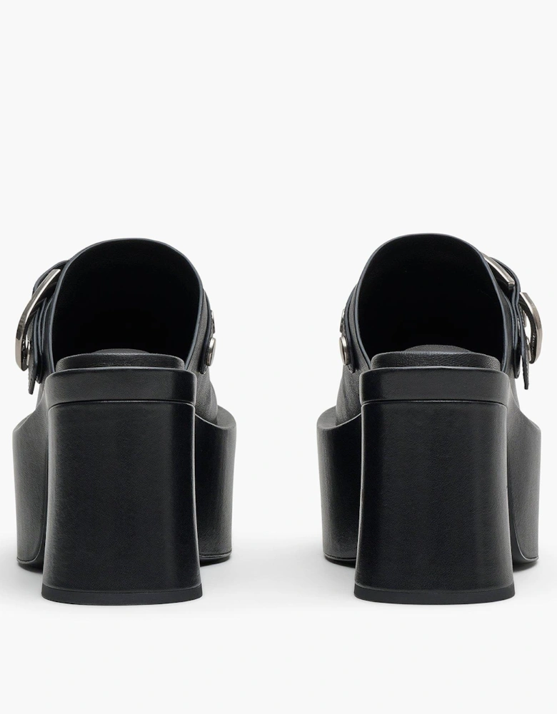 The J Marc Leather Clogs - Black 