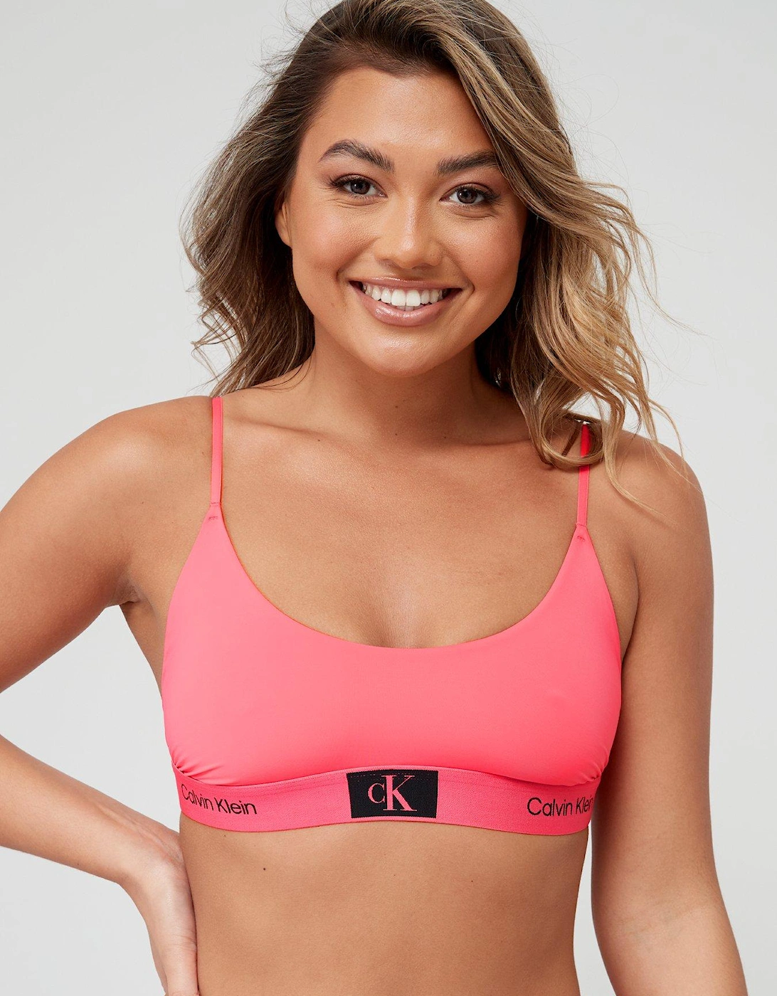 Micro Light Lined Bralette - Pink