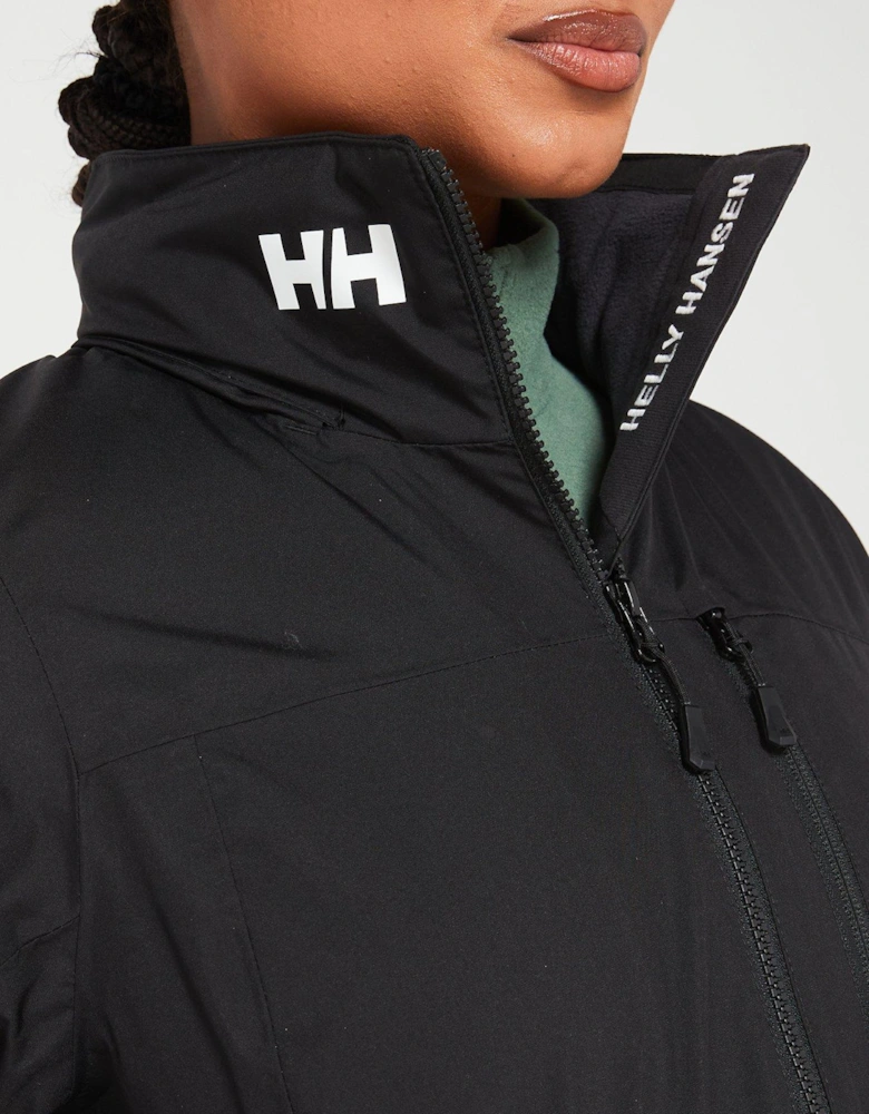 Womens Crew Hooded Midl Jacket 2.0 - Black