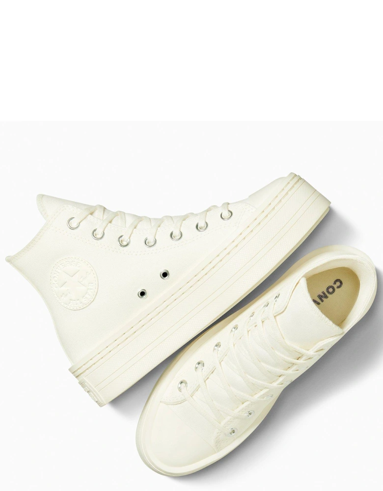 Womens Modern Lift Hi Top Trainers - Off White