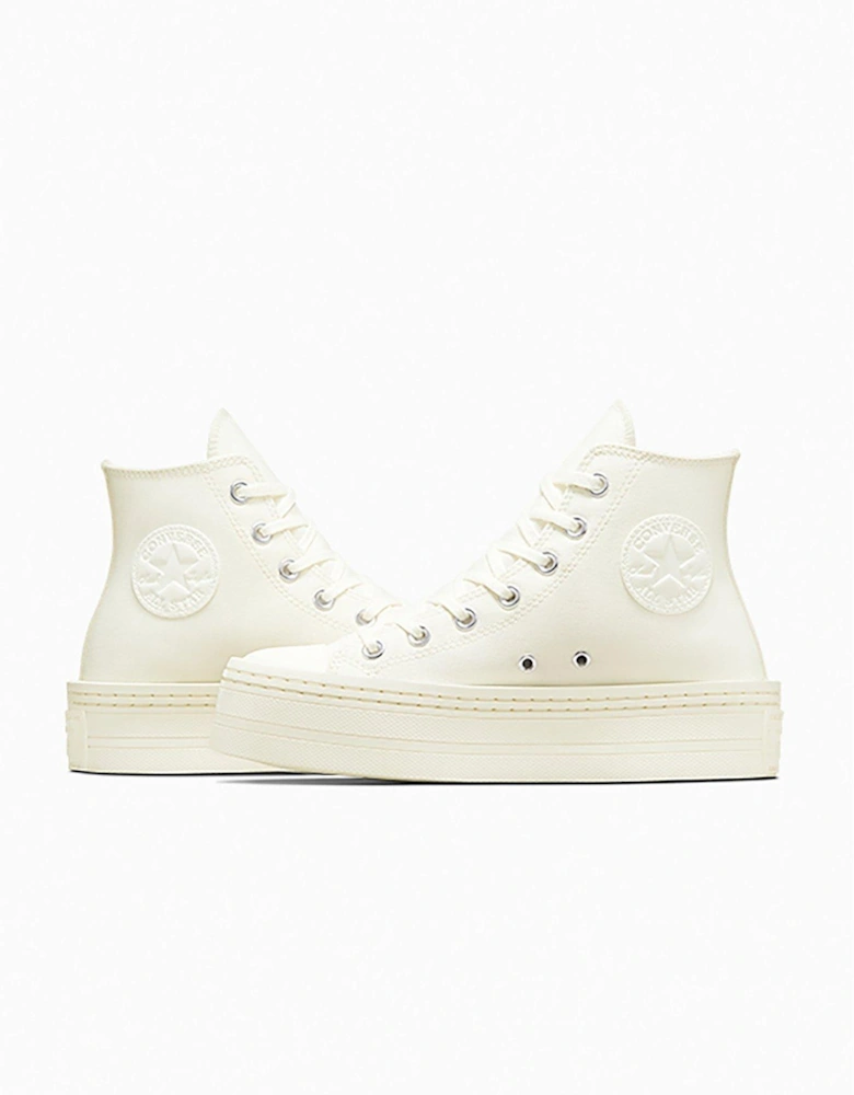 Womens Modern Lift Hi Top Trainers - Off White