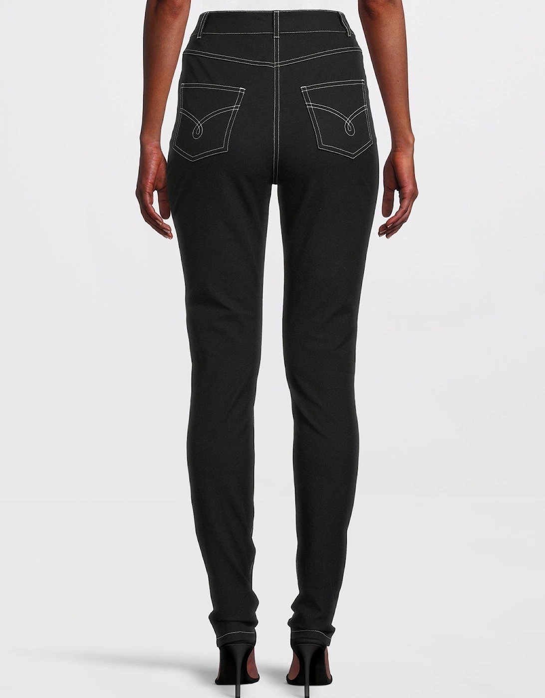 Skinny Fit Jeans - Fantasy Print Black