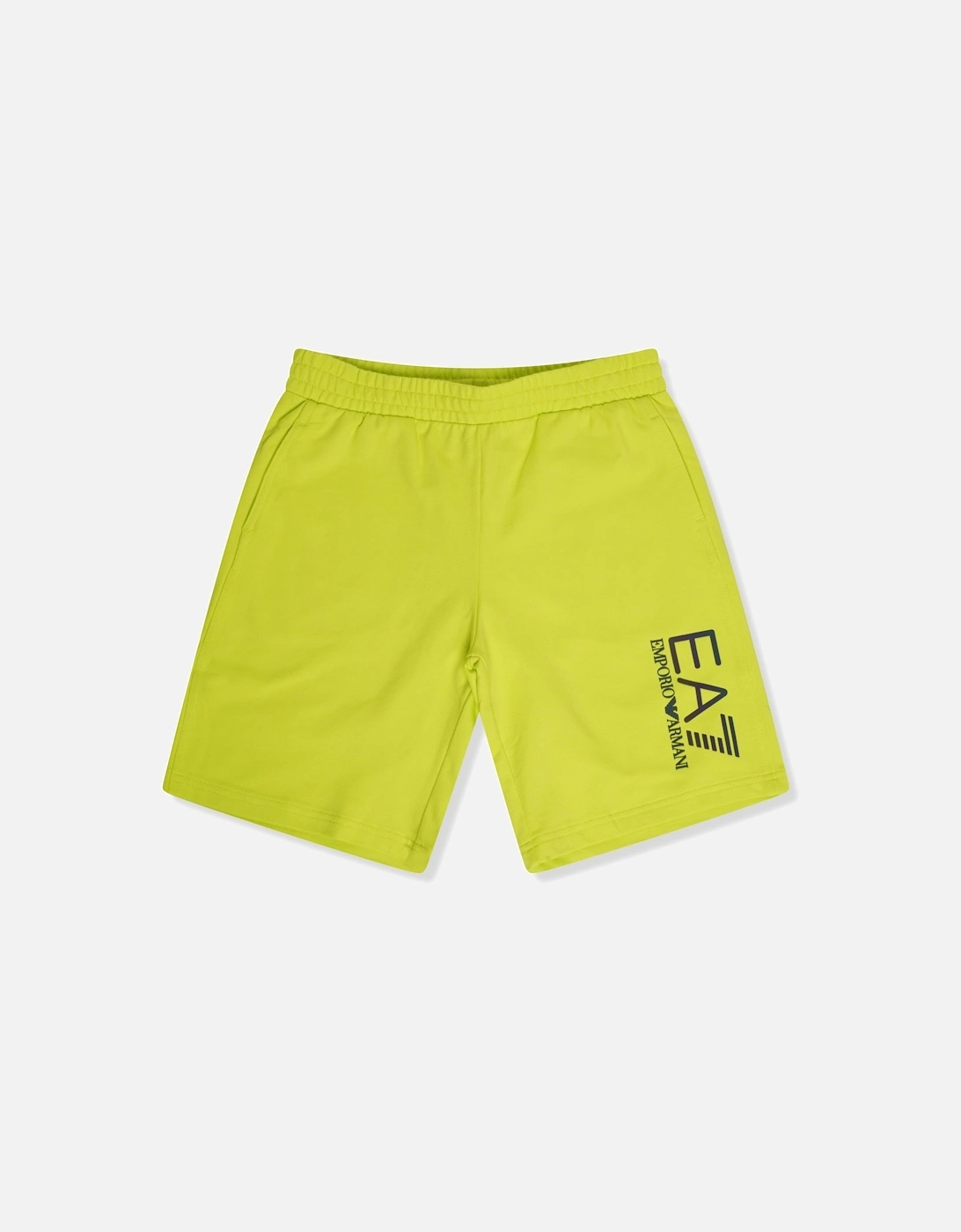 Youths Large Logo Jersey Shorts (Lime), 3 of 2