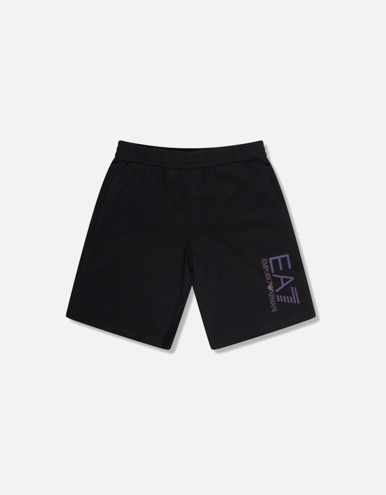 Youths Large Logo Jersey Shorts (Black)