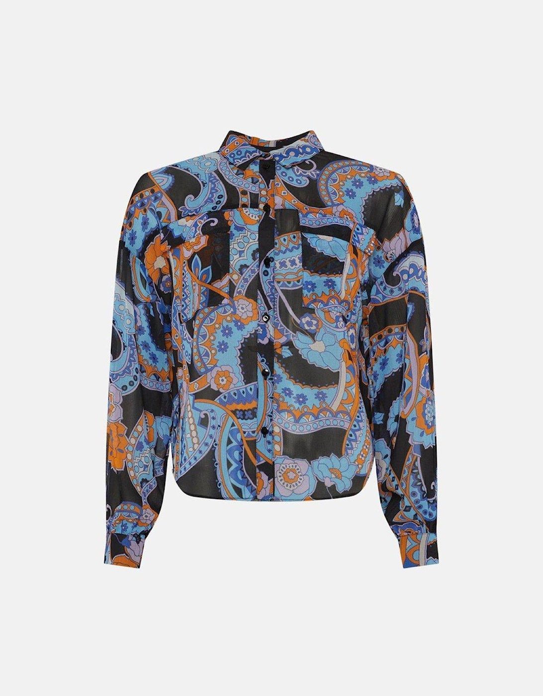 Paisley Chiffon Shirt - Multi