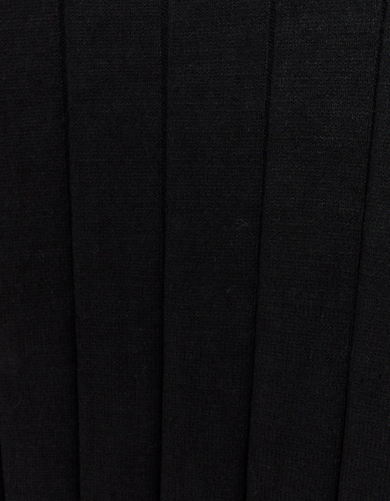 Maxi High Neck Knit Dress - Black