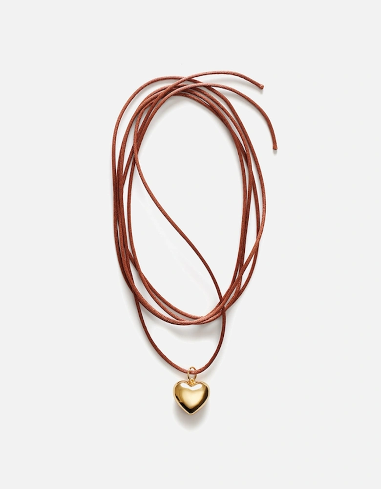 Heart On A String 24-Karat Gold-Plated Necklace