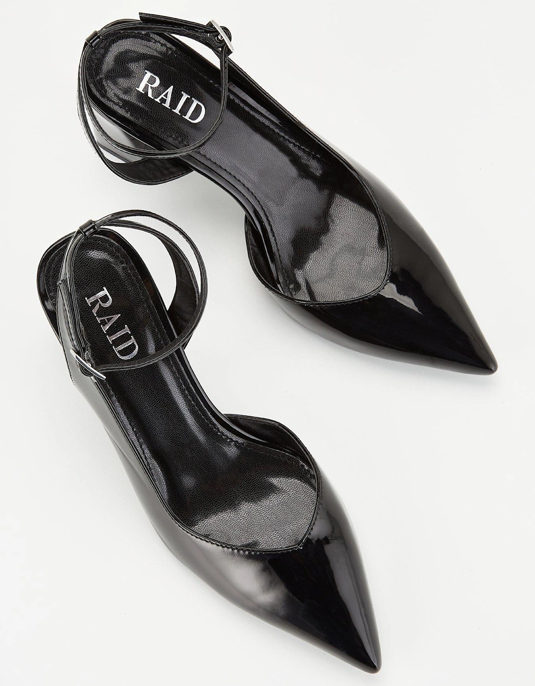 Alaia Pointed Front Block Heel Sandal - Black