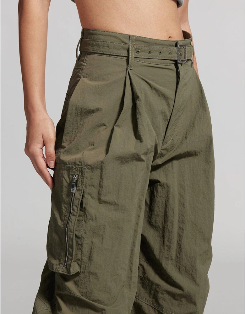 High Waisted Trouser -verde Militare