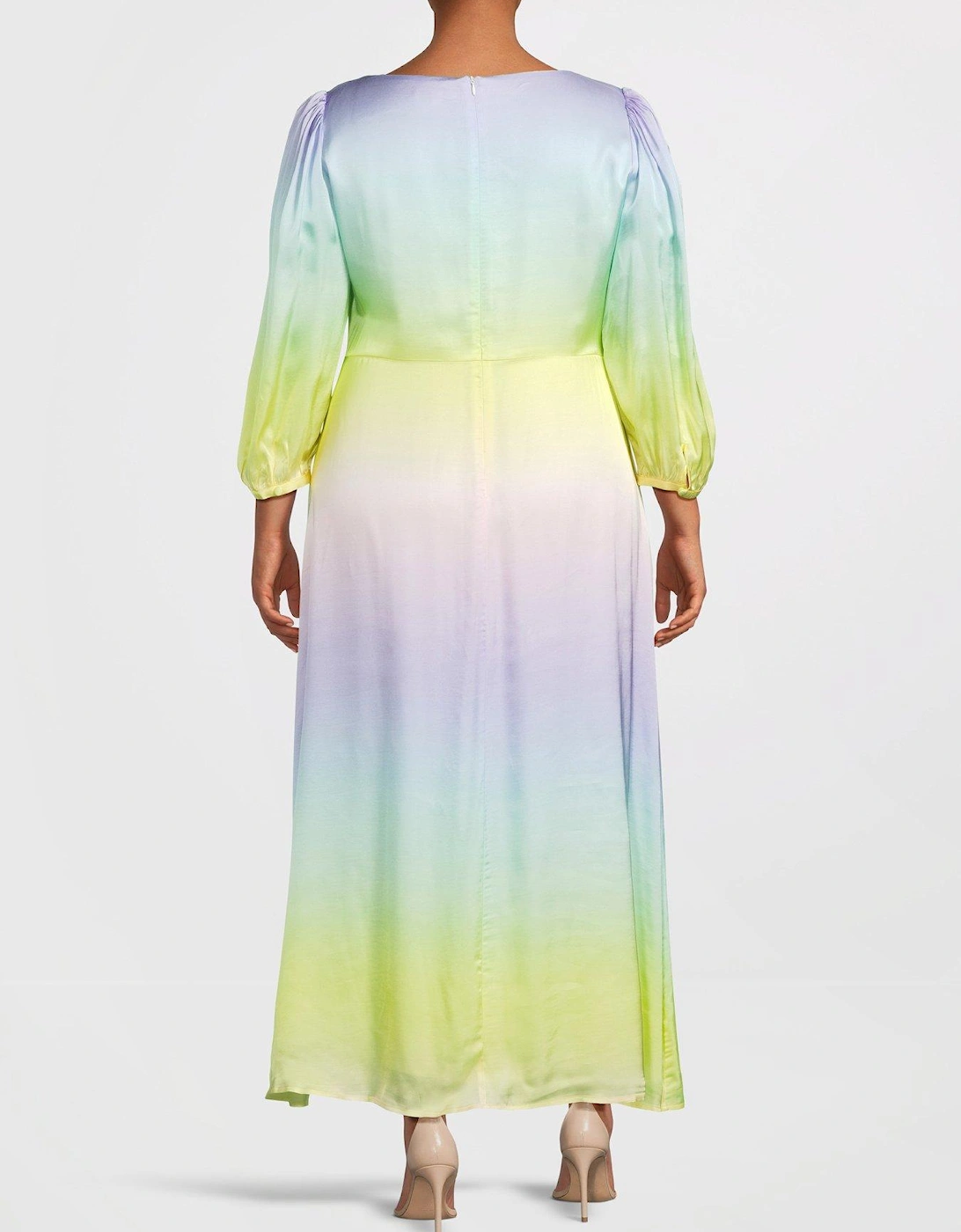 Lara Ombre Midi Dress - Pastel Ombre