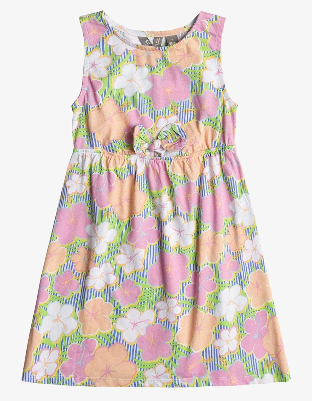 Girls Printed Dress With Elasticated Waist - Pink Print, 2 of 1