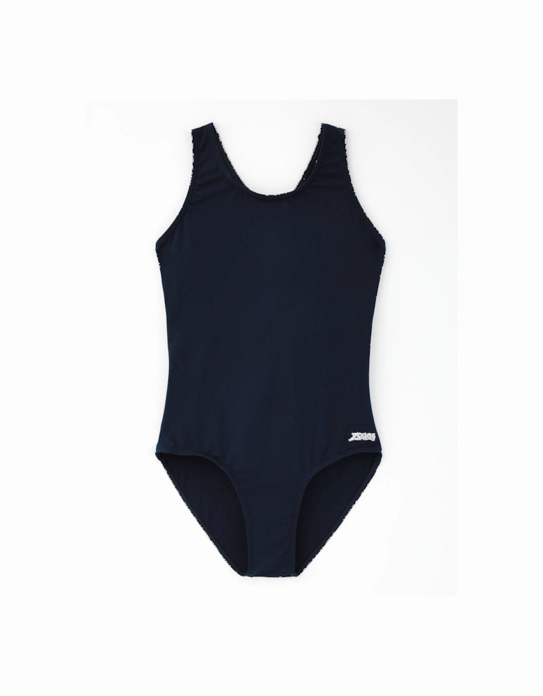 Cottesloe Sportsback Girls Swimsuit-navy