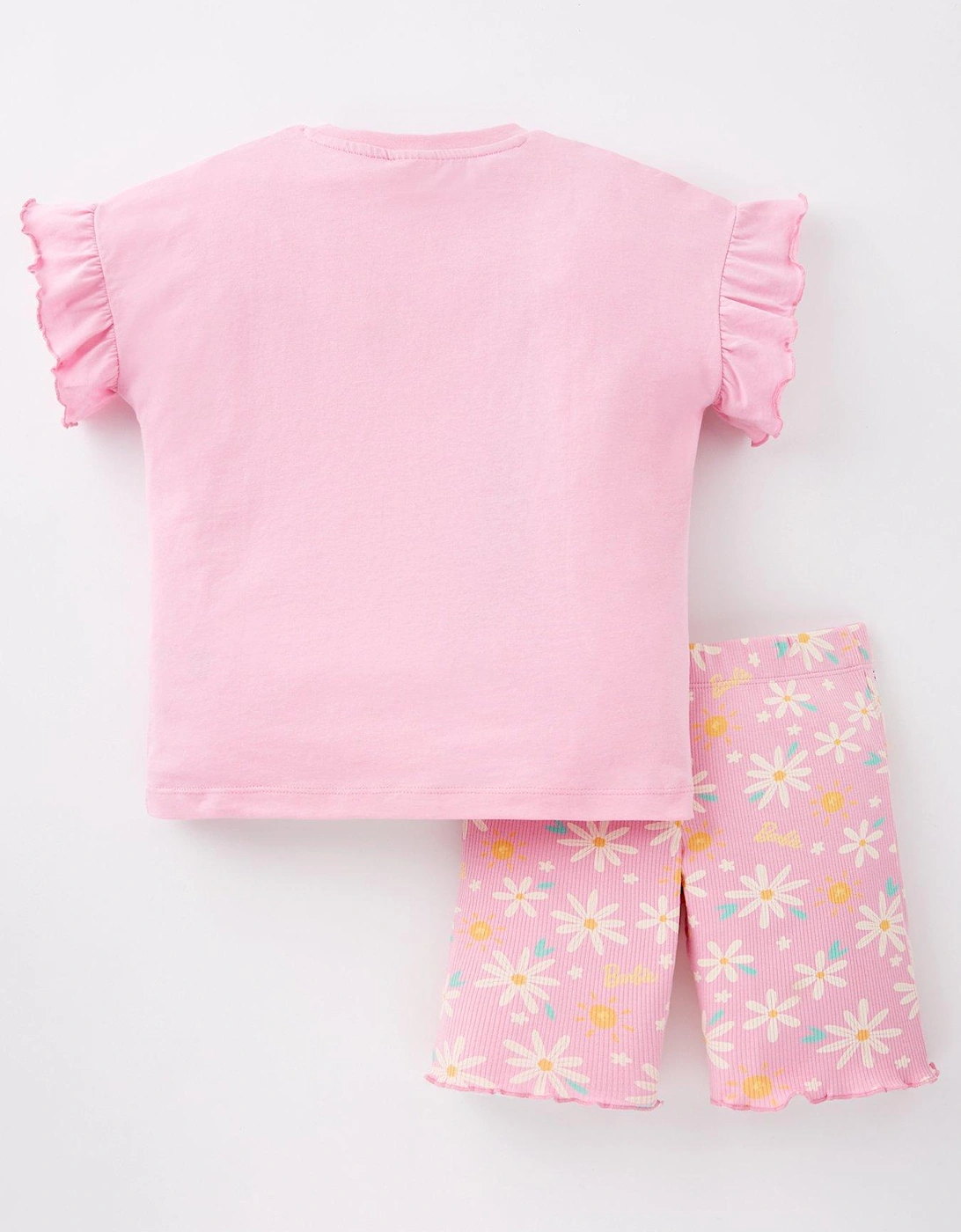 2 Piece Daisy Frill T-Shirt and Cycling Short