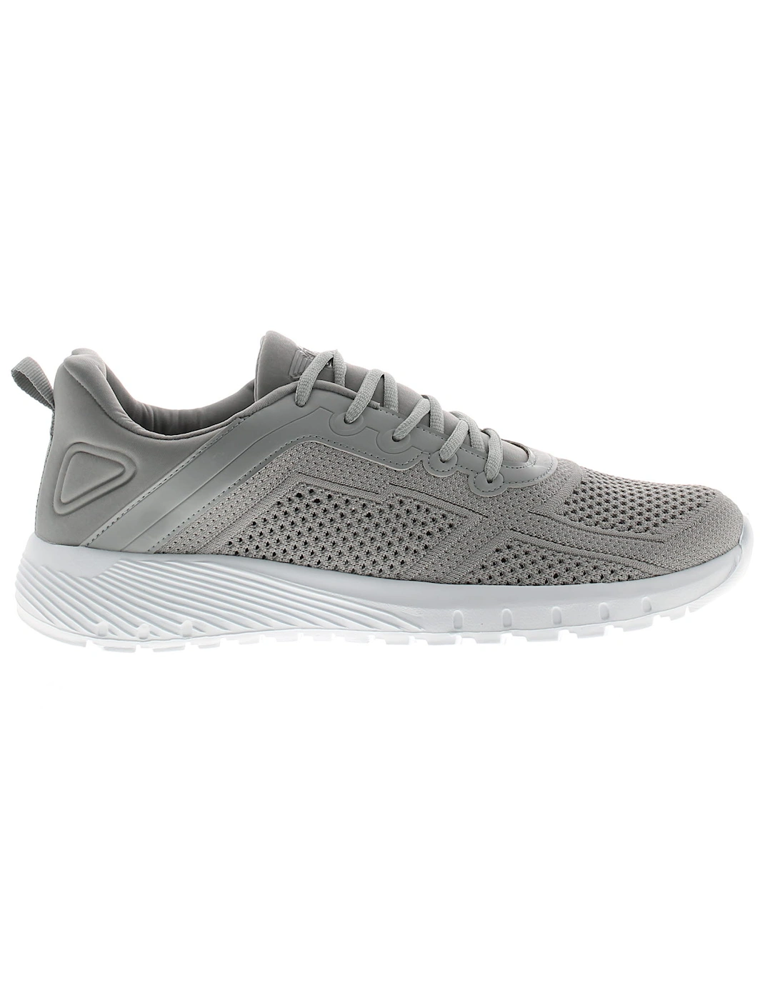 Mens Trainers Lace Up Rivers Lightweight Mesh Upper Grey UK Size