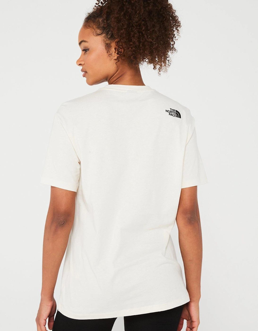 Womens Short Sleeve Oversize Simple Dome Tee - White Dune