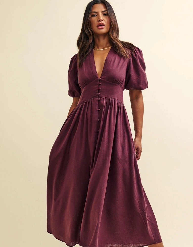 Starlight Midi Dress - Purple