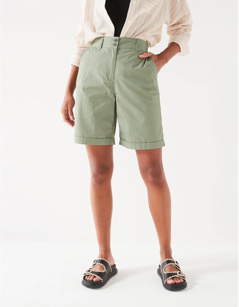 Two Pack Poplin Shorts - Stone/Sage