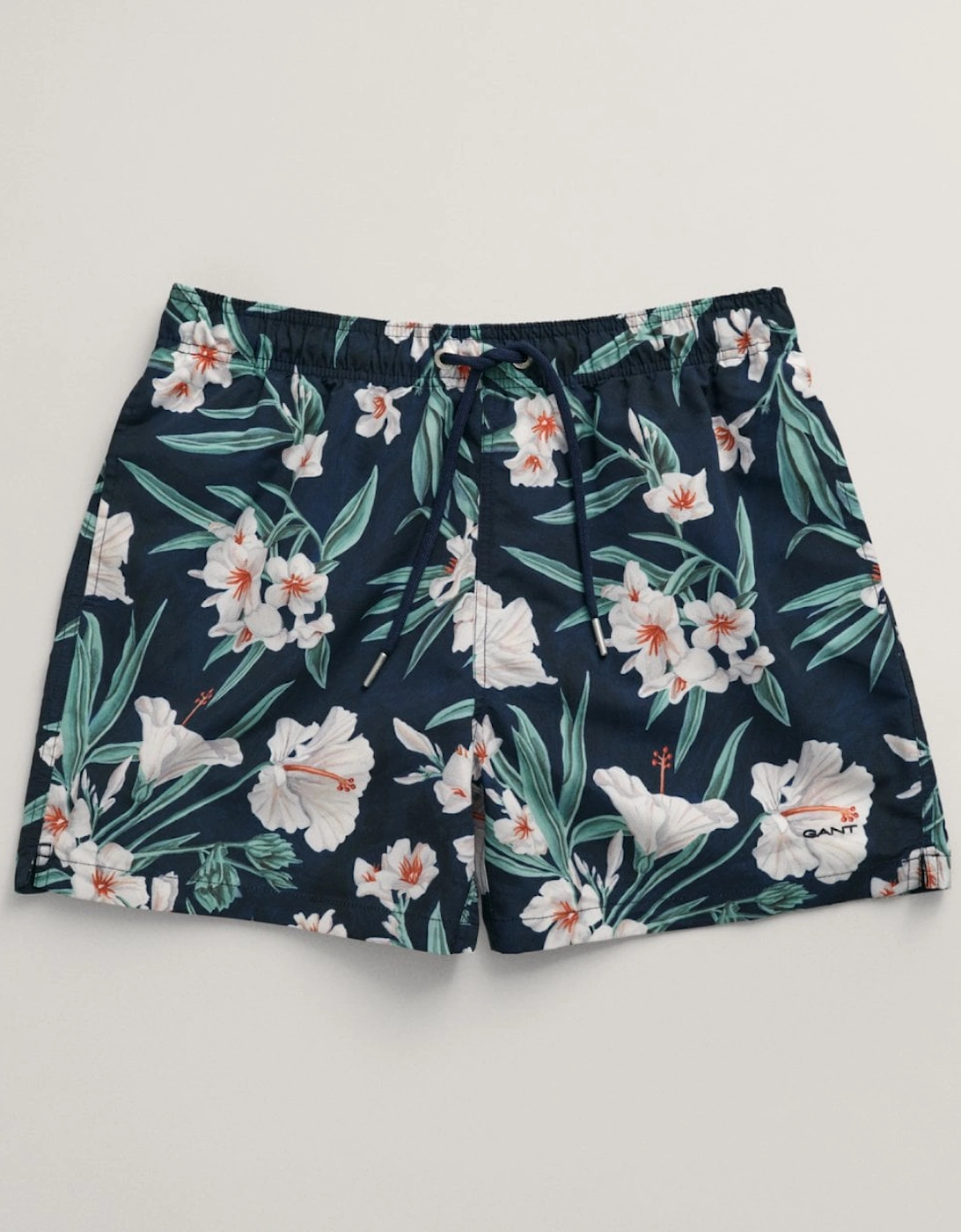 Mens Oleander Print Swim Shorts, 2 of 1