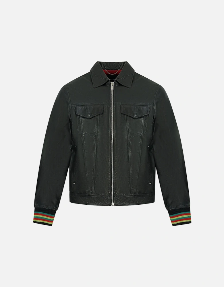 L-Light Black Leather Jacket