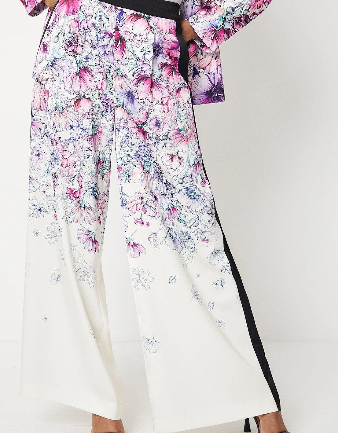 Trailing Floral Satin Trousers, 6 of 5