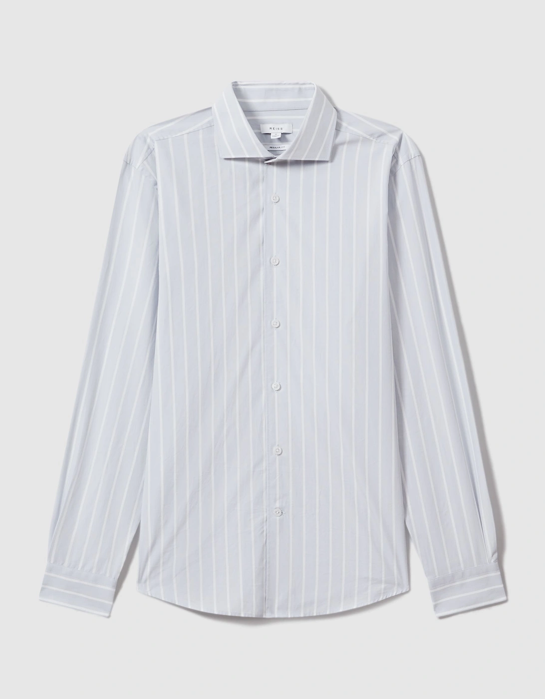 Cotton Striped Cutaway Collar Shirt, 2 of 1