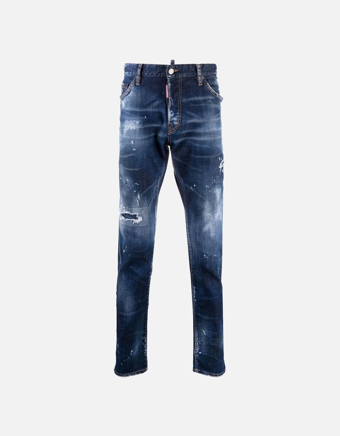 Icon Spray Distressed Straight-leg Jeans Blue, 4 of 3