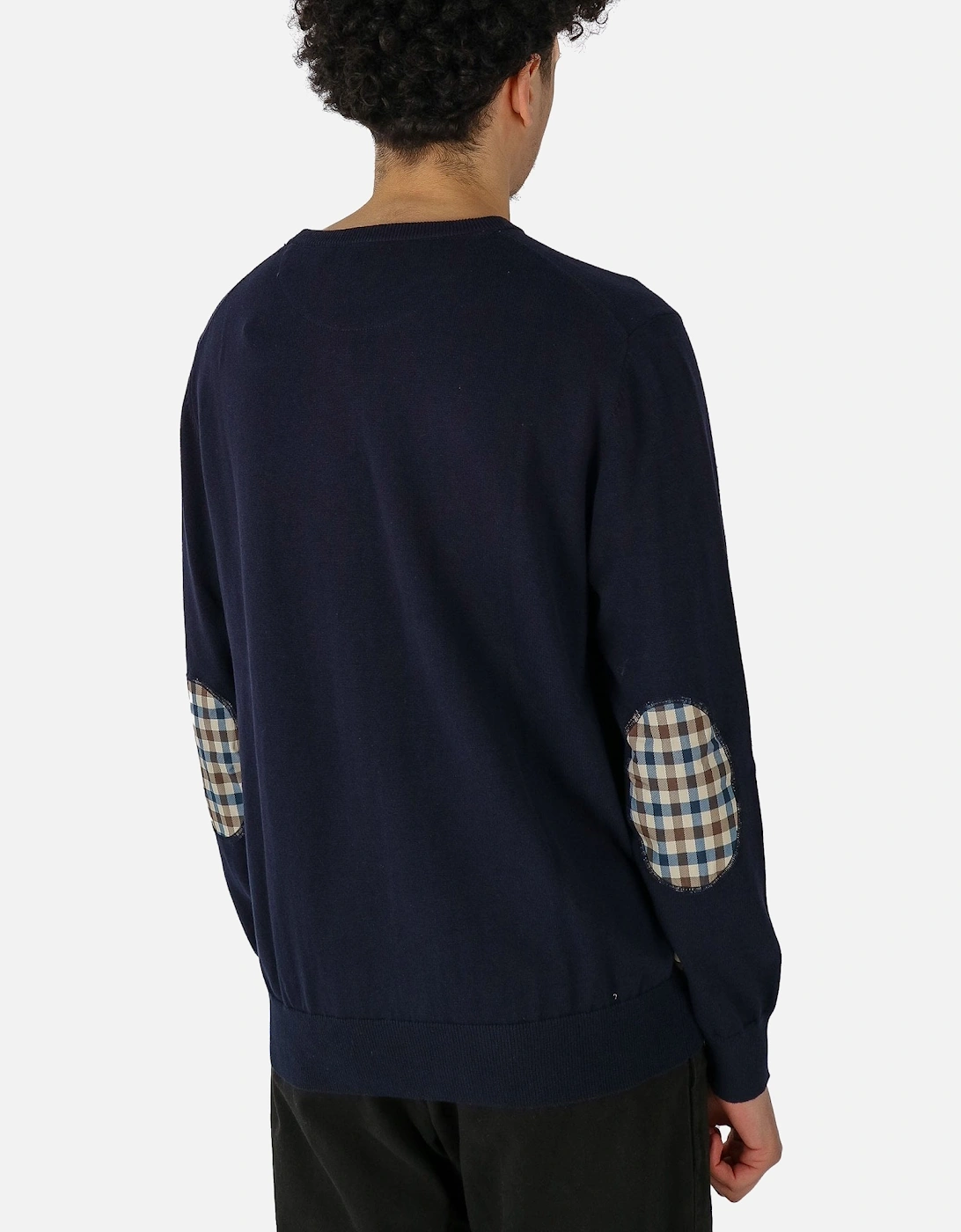 Check Elbow Patch Navy Knit, 5 of 4