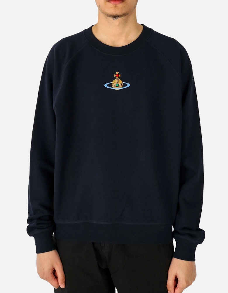 Raglan Orb Logo Navy Sweatshirt