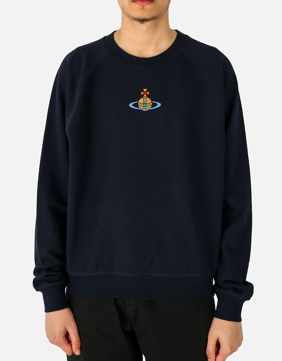 Raglan Orb Logo Navy Sweatshirt, 5 of 4